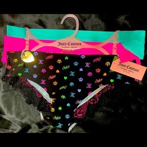 Juicy Couture 3-pack panty hidden line NWT Large